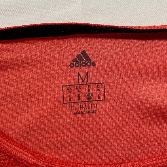 Adidas Mens Climalite Tank Top Orange Space Dye Athletic Singlet Medium - Picture 2 of 6